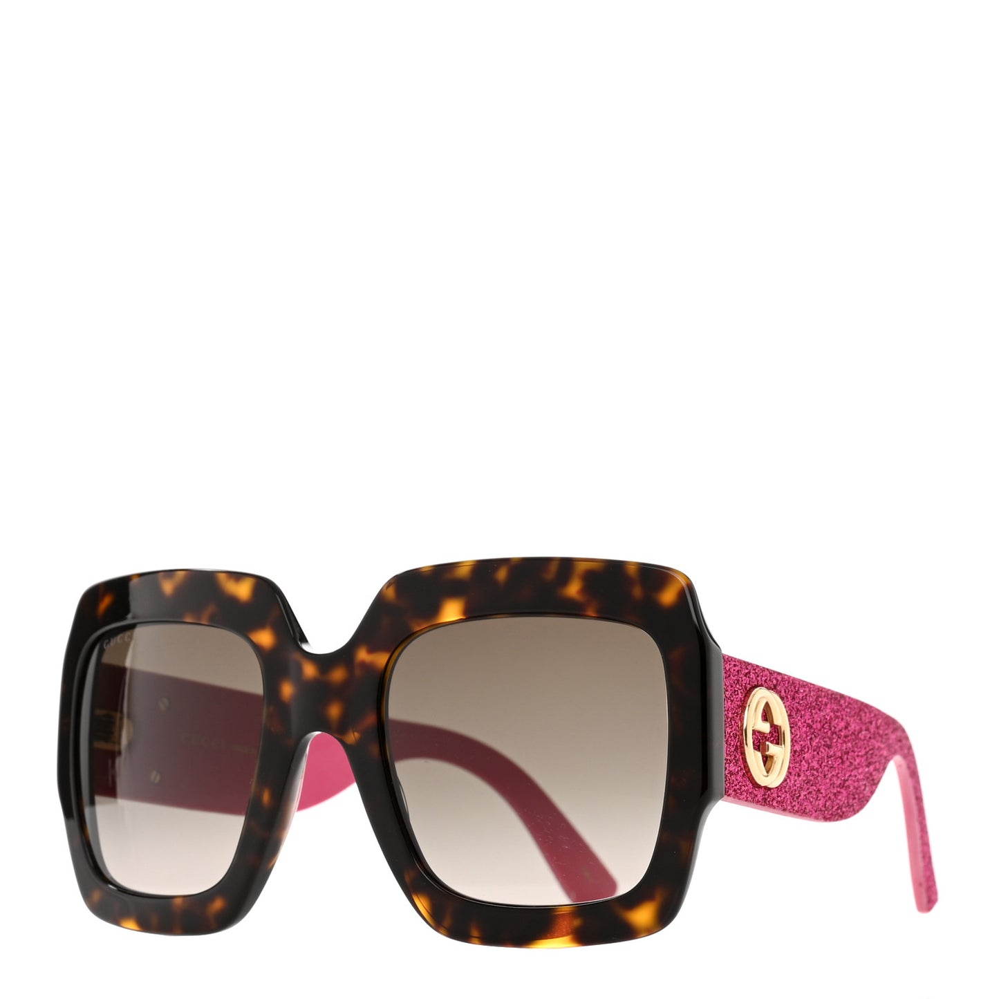 Square Frame GG0102S Sunglasses Glitter Pink Multi