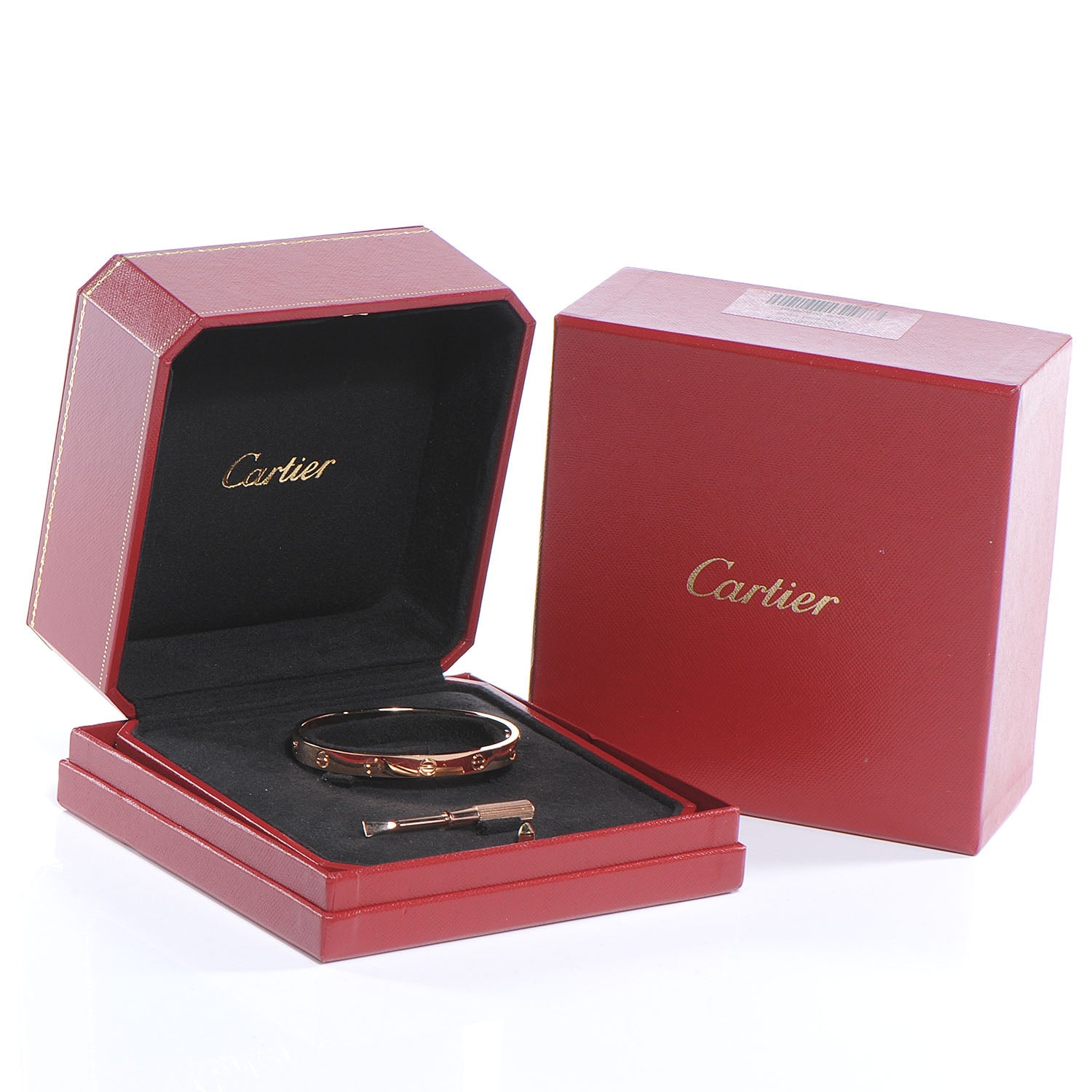 Cartier 18k Pink Gold Love Bracelet Size 17 5 of 5