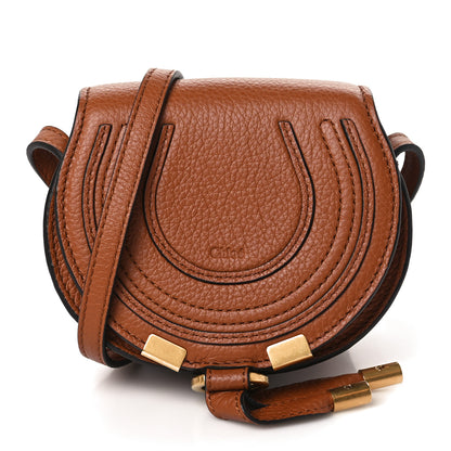 Chloe Calfskin Nano Marcie Saddle Bag Tan 1 of 8