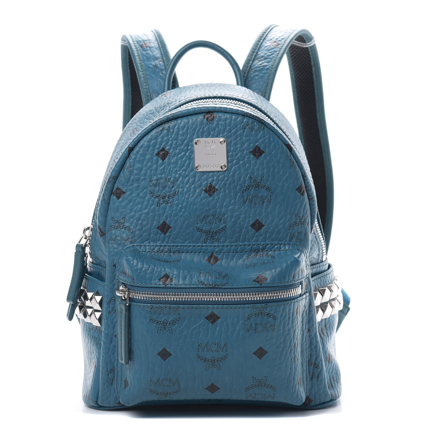 MCM Visetos Side Stud Mini Stark Backpack Teal 1 of 11