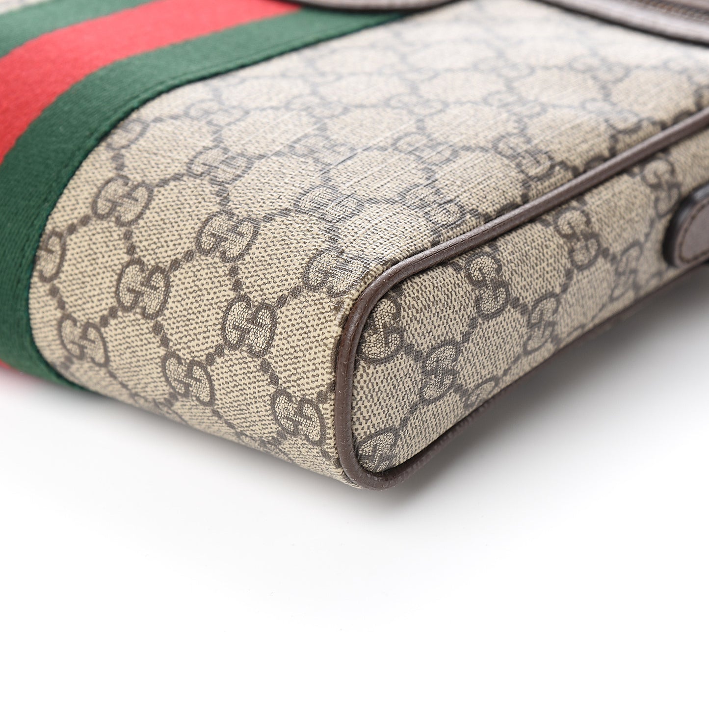 GG Supreme Monogram Web Small Ophidia Messenger Bag Brown