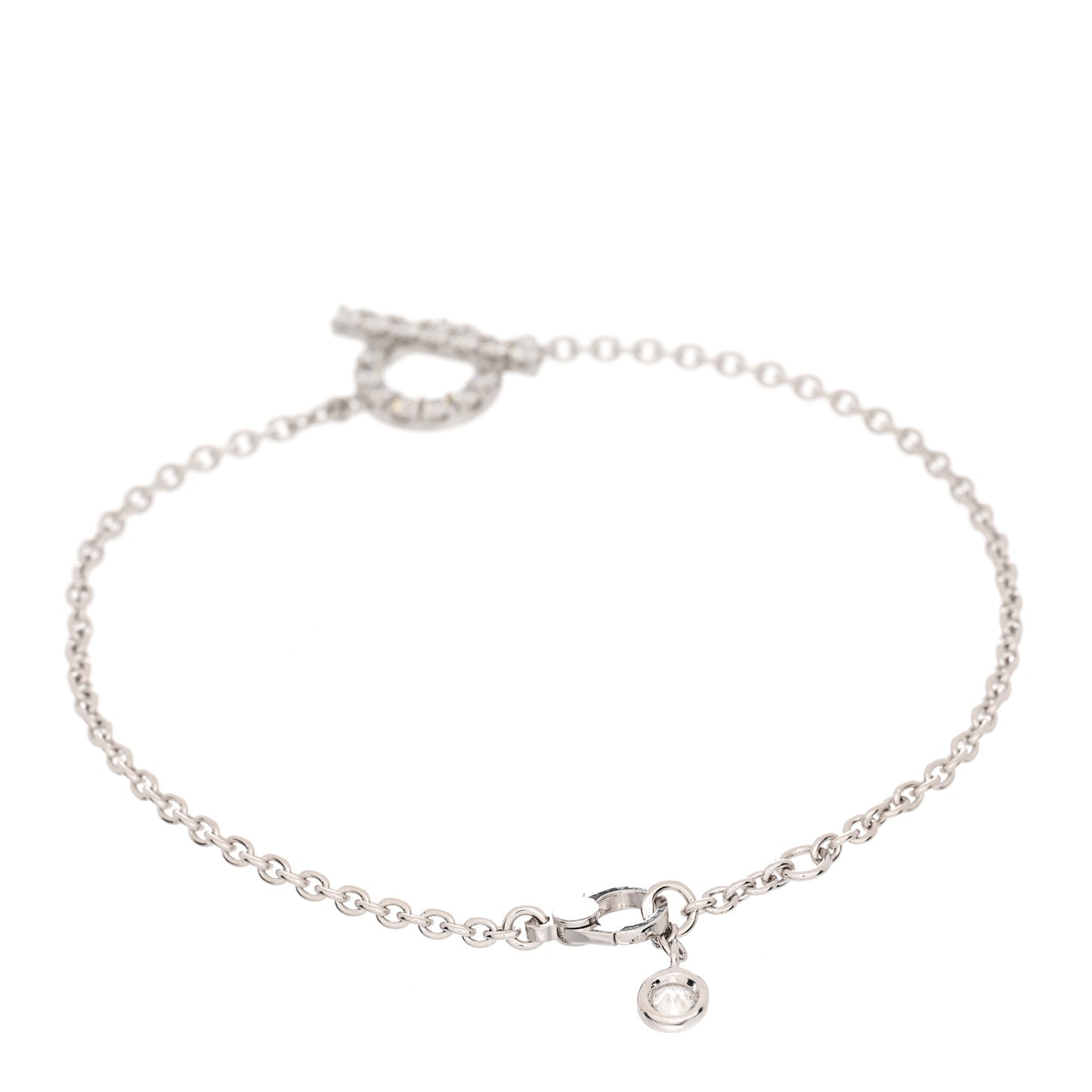 18K White Gold Diamond Finesse Bracelet LG