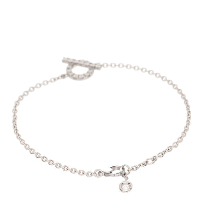 Hermes 18K White Gold Diamond Finesse Bracelet LG 2 of 4