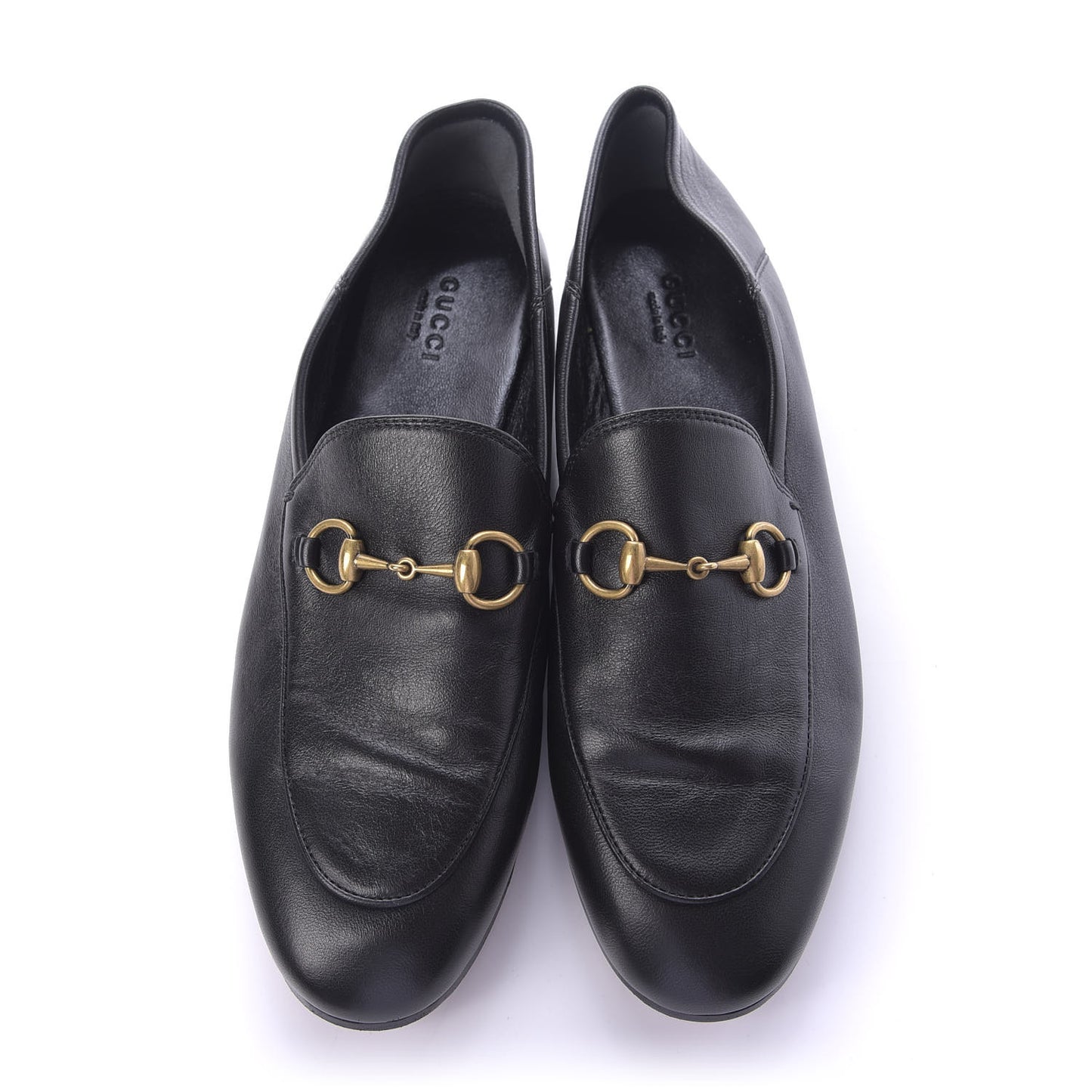 Lambskin Womens Brixton Horsebit Loafers 37 Black