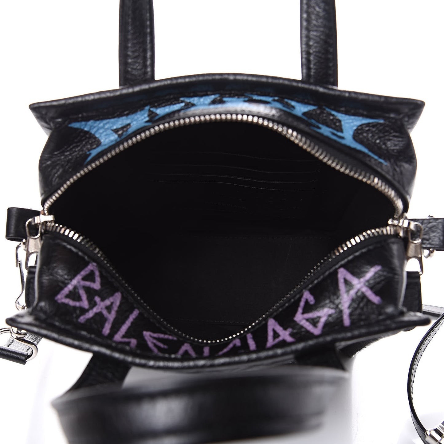 Agneau Arena Graffiti All Over XXS Bazar Shopper Tote Black Multicolor