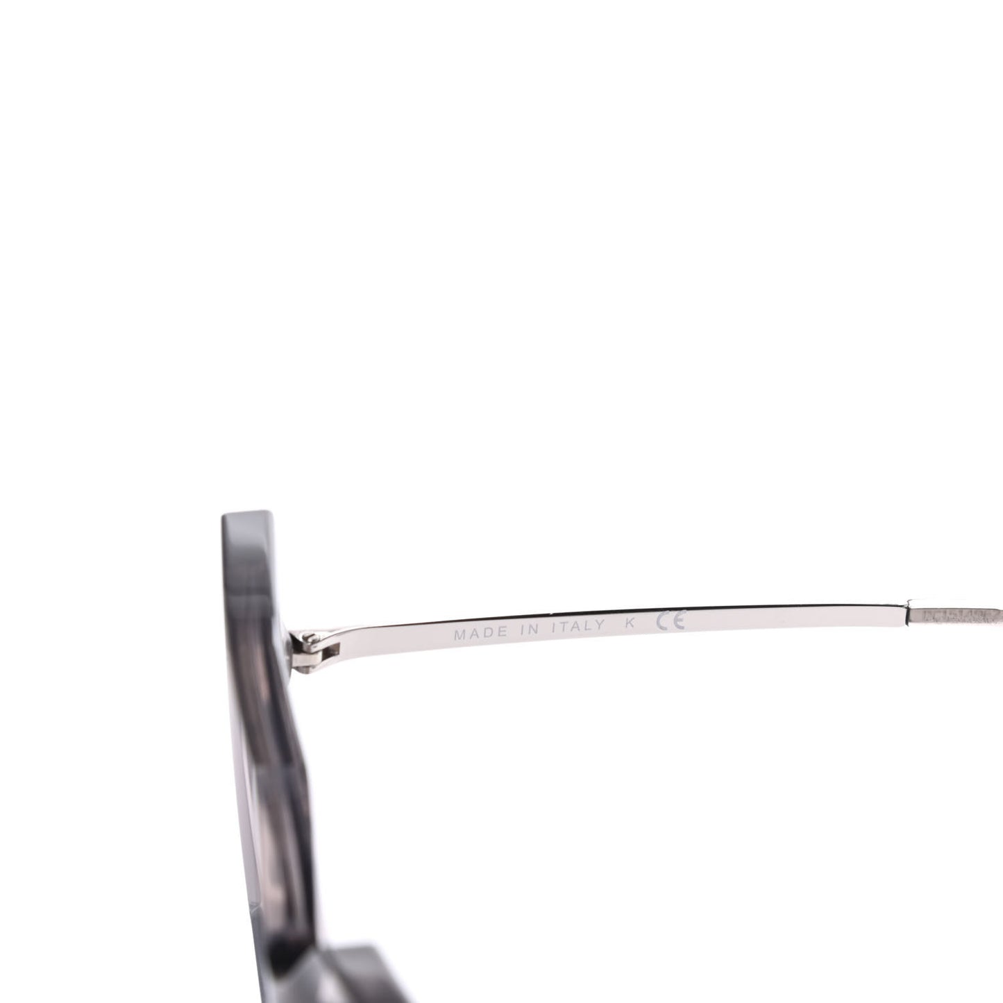 18K White Gold Mirror Square Sunglasses 6051 Gray