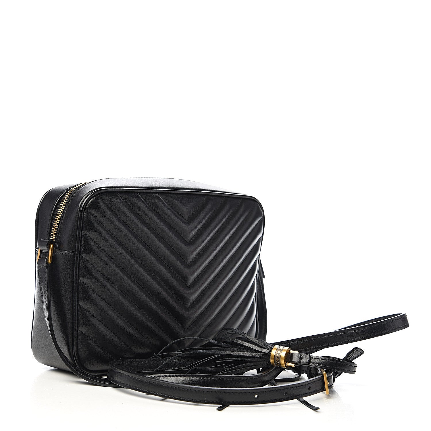 Saint Laurent Calfskin Matelasse Monogram Lou Camera Bag Black 2 of 8