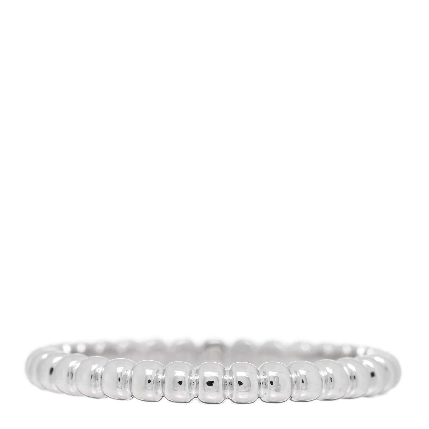 Van Cleef & Arpels 18K White Gold Small Perlee Ring 49 5 1 of 4