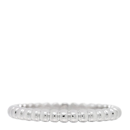 Van Cleef & Arpels 18K White Gold Small Perlee Ring 49 5 1 of 4