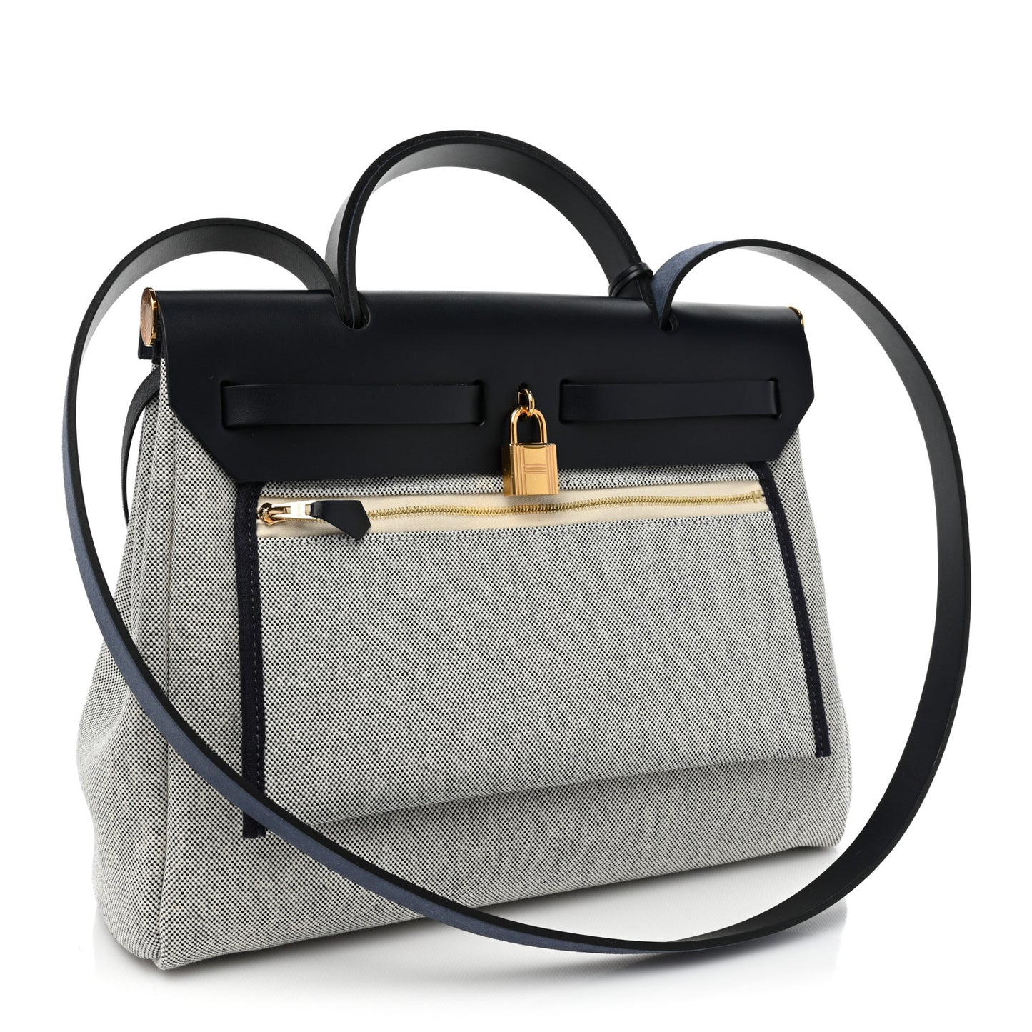 H Plume Canvas Vache Hunter Circuit 24 Herbag Zip Retourne 31 Bleu Royal Bleu Indigo Ecru