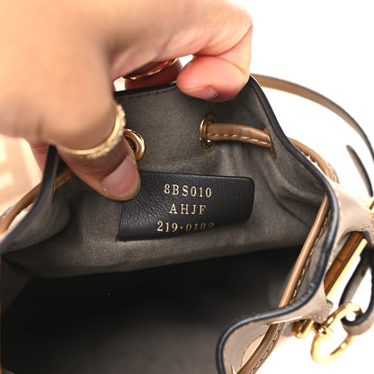 Fendi Wool Vitello King FF 1974 Mini Mon Tresor Bucket Bag Beige Cammello Sand 7 of 9