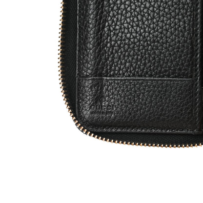 Gucci Pebbled Calfskin Medium Soho Zip Around Wallet Black 7 of 10