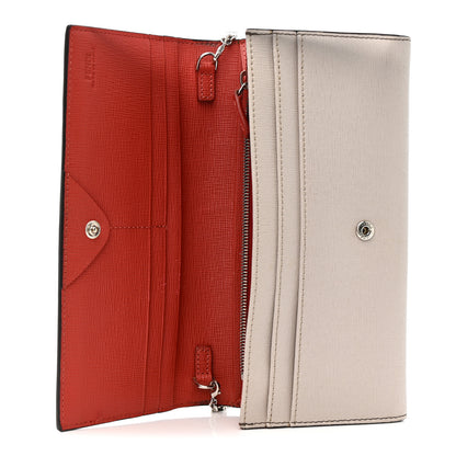 Fendi Vitello Elite Monster Eyes Studded Continental Wallet On Chain Carbone White Multicolor 4 of 13