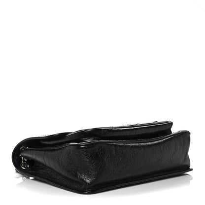 Saint Laurent Crinkled Calfskin Matelasse Monogram Large Niki Chain Satchel Black 4 of 11