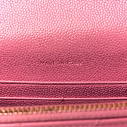 Saint Laurent Grain De Poudre Matelasse Chevron Monogram Envelope Chain Wallet Rose Clair 7 of 10
