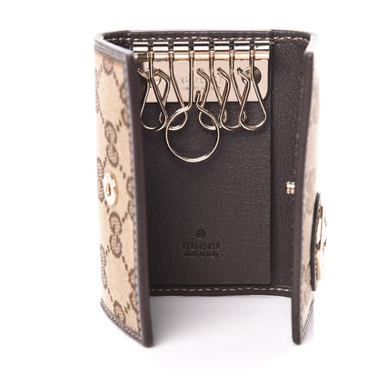 Gucci Monogram Lovely Heart 6 Key Holder Case Brown 5 of 9