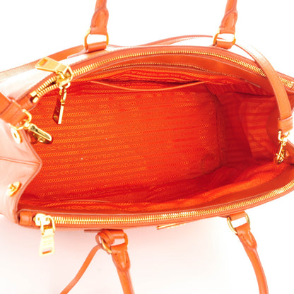 Prada Saffiano Medium Galleria Double Zip Tote Papaya 5 of 9