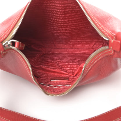 Prada Vitello Daino Hobo Rosso 5 of 12
