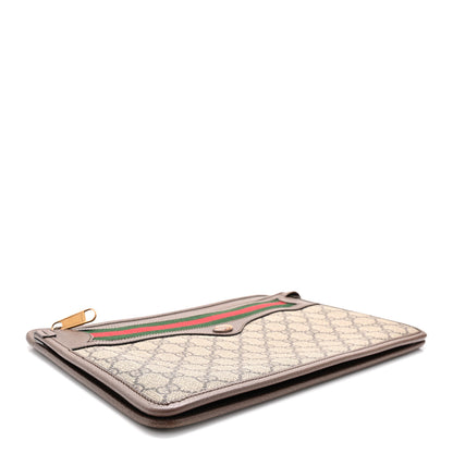 Gucci GG Supreme Monogram Web Small Ophidia Documents Holder Beige New Acero 4 of 8
