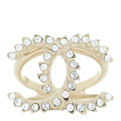 Chanel Crystal CC Ring 4.5 Gold 1 of 5