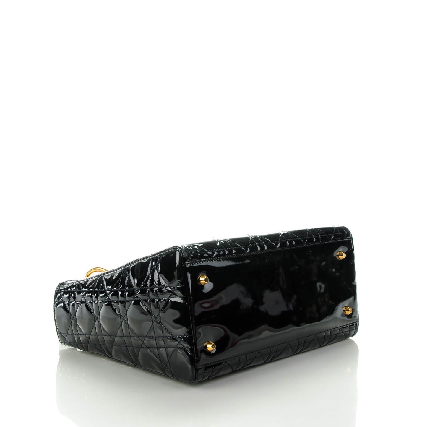 Patent Cannage Medium Lady Dior Black