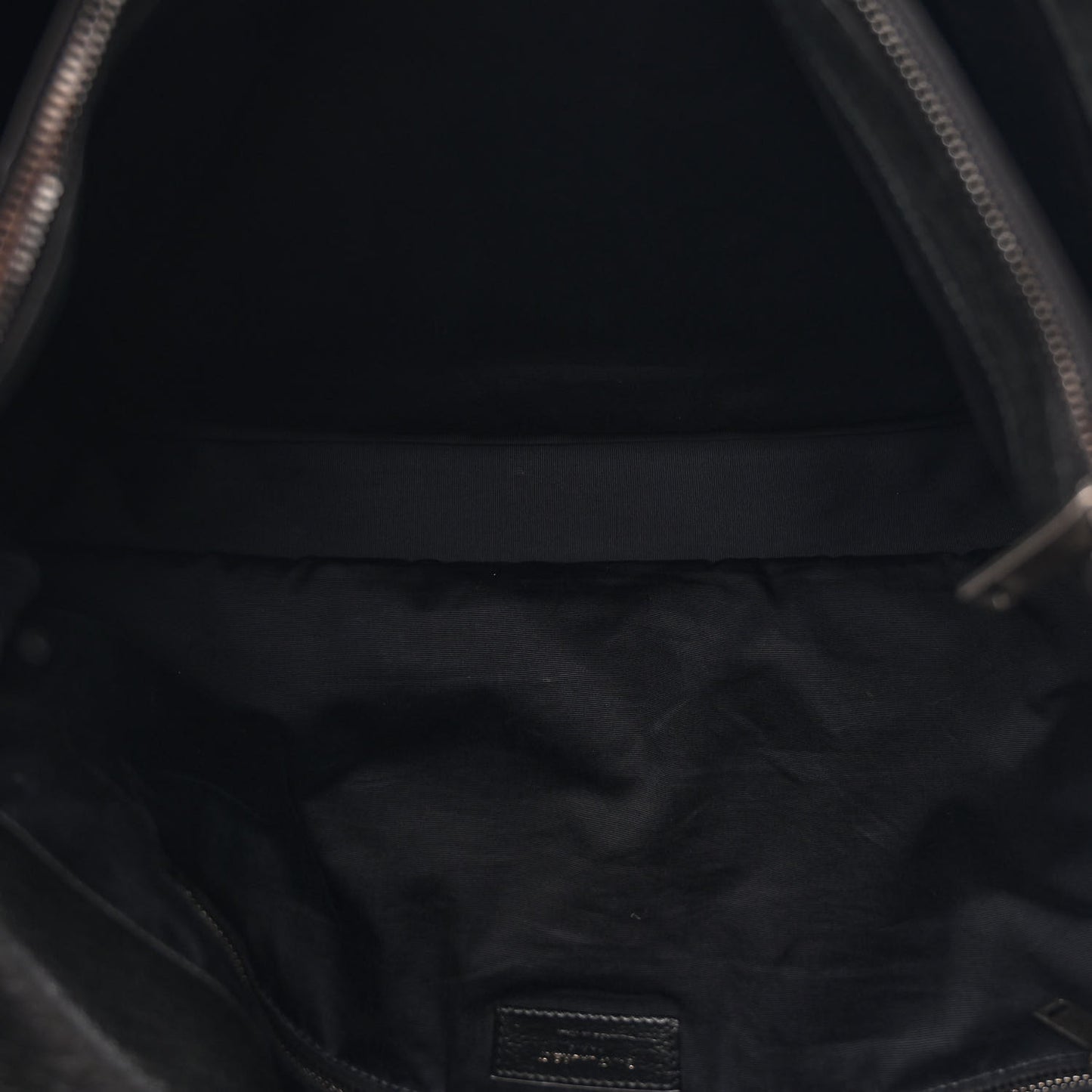 Grained Lambskin Monogram Oversized Niki Chain Satchel Black