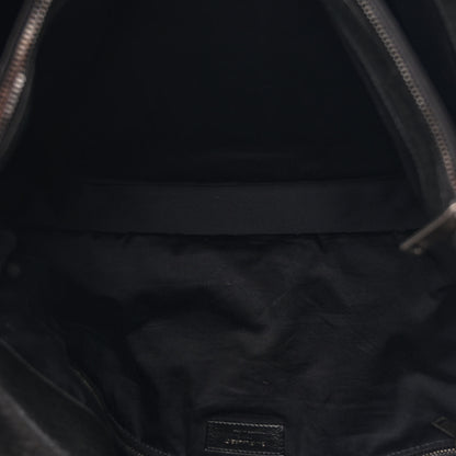 Saint Laurent Grained Lambskin Monogram Oversized Niki Chain Satchel Black 6 of 11