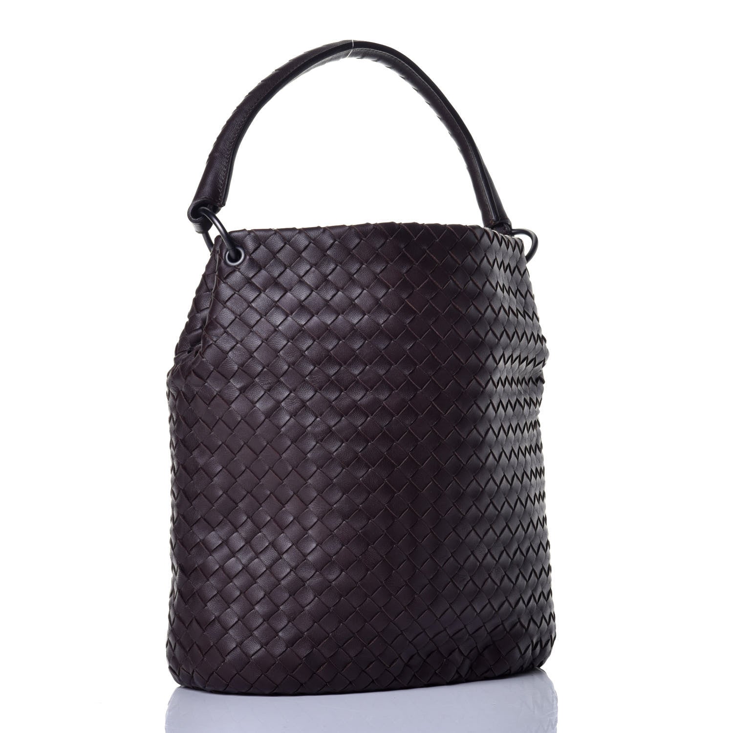 Bottega Veneta Nappa Intrecciato Bucket Bag Ebano 3 of 8