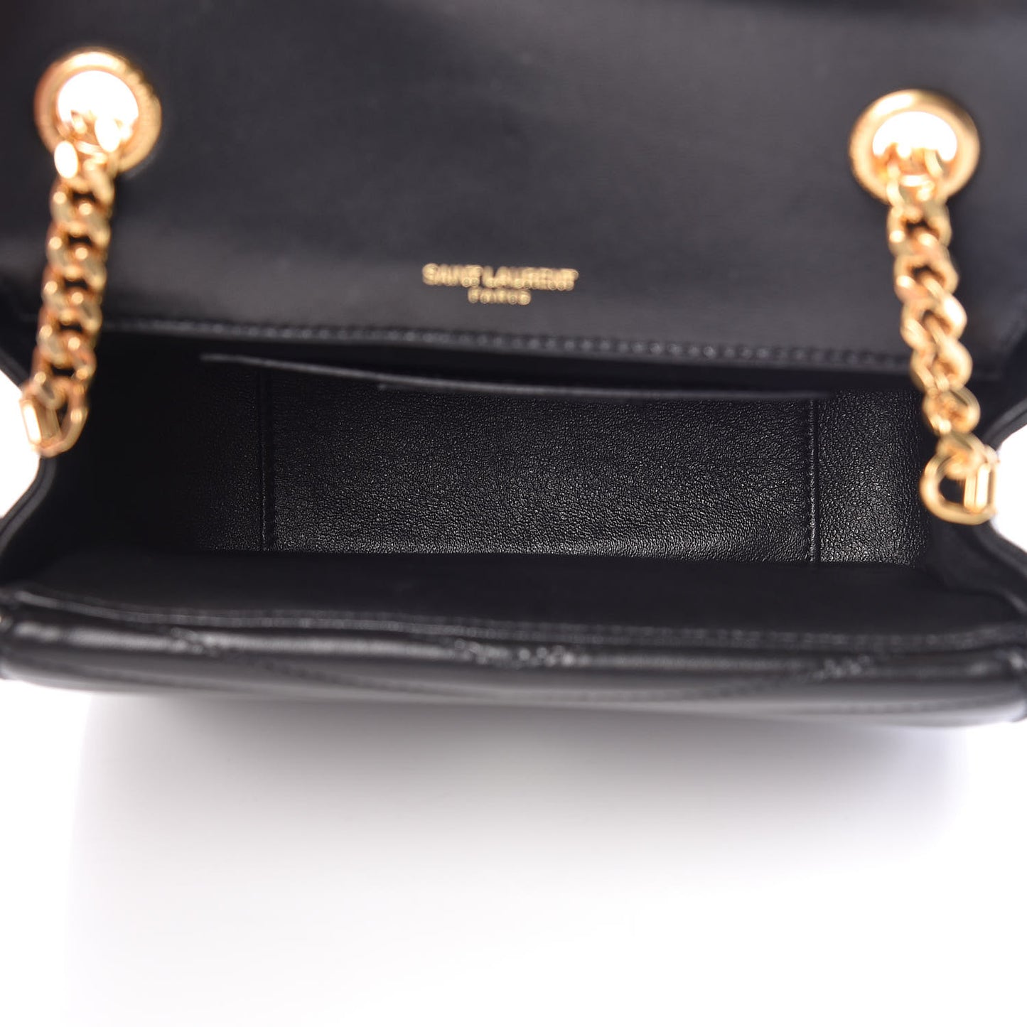 Lambskin Matelasse Chevron Monogram Small Sulpice Bag Black