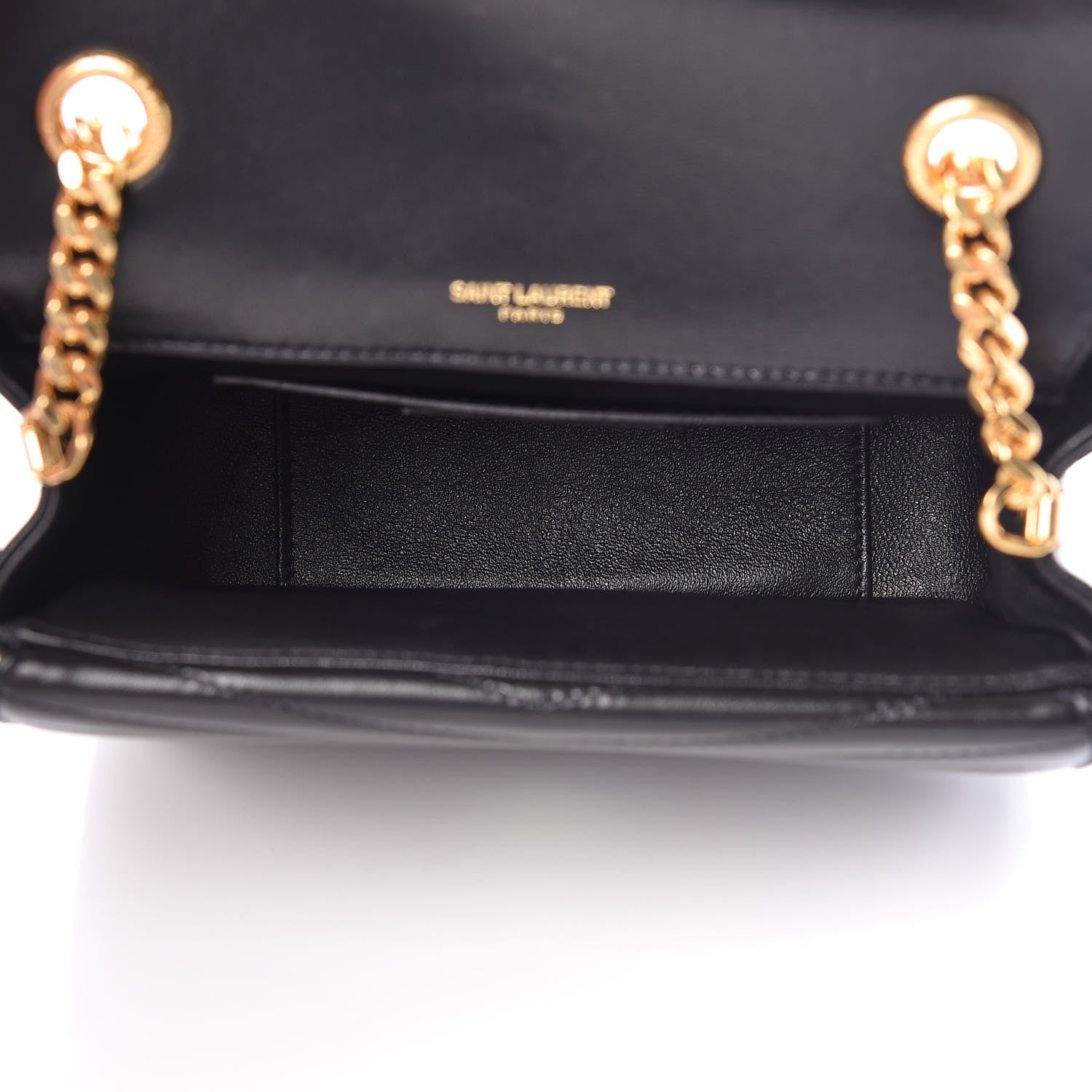 Saint Laurent Lambskin Matelasse Chevron Monogram Small Sulpice Bag Black 5 of 11