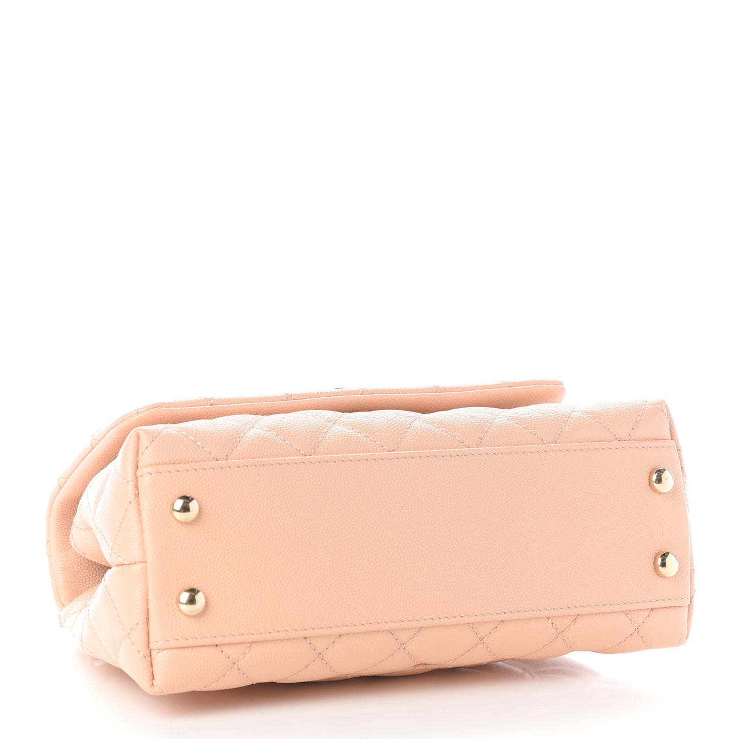Caviar Quilted Mini Coco Handle Flap Light Pink