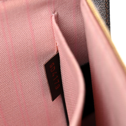 Louis Vuitton Damier Ebene Neverfull MM GM Pochette Rose Ballerine 7 of 11