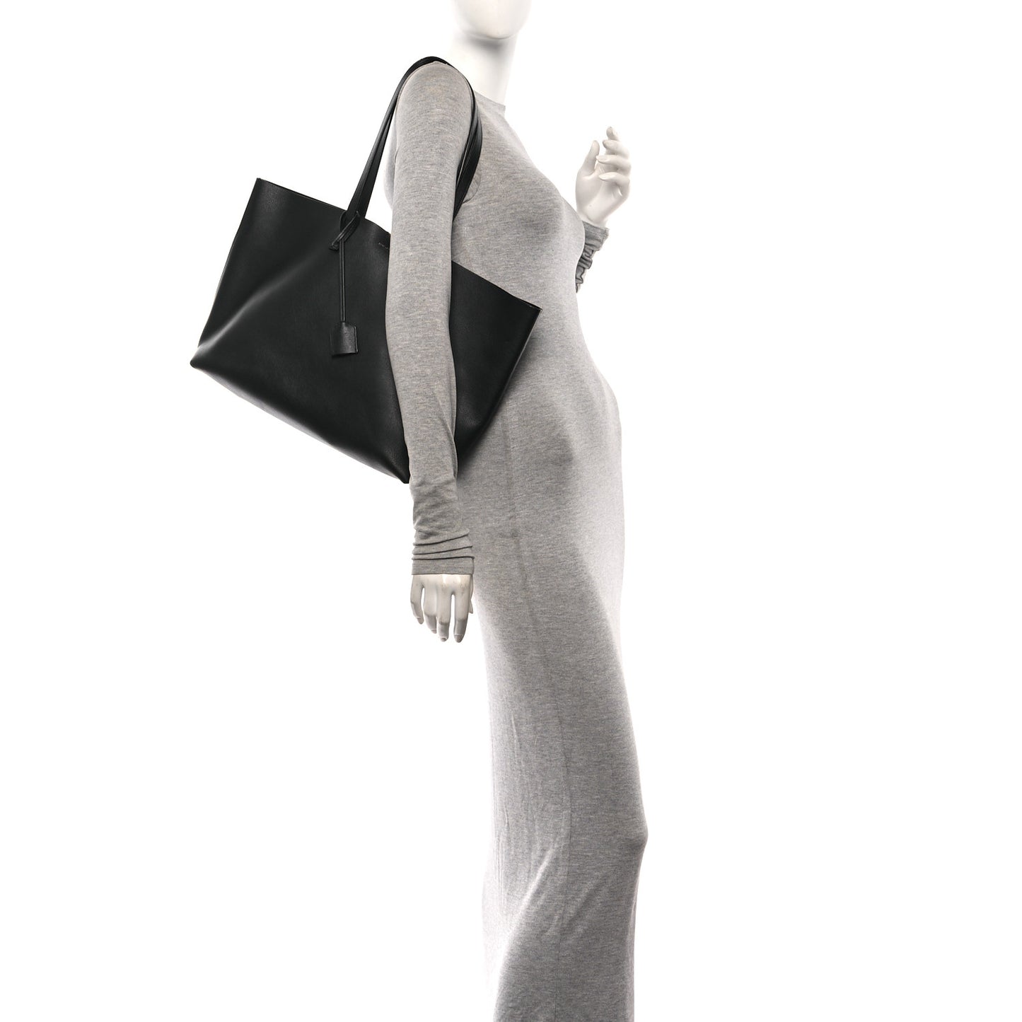 Calfskin Large Shopping Tote Black