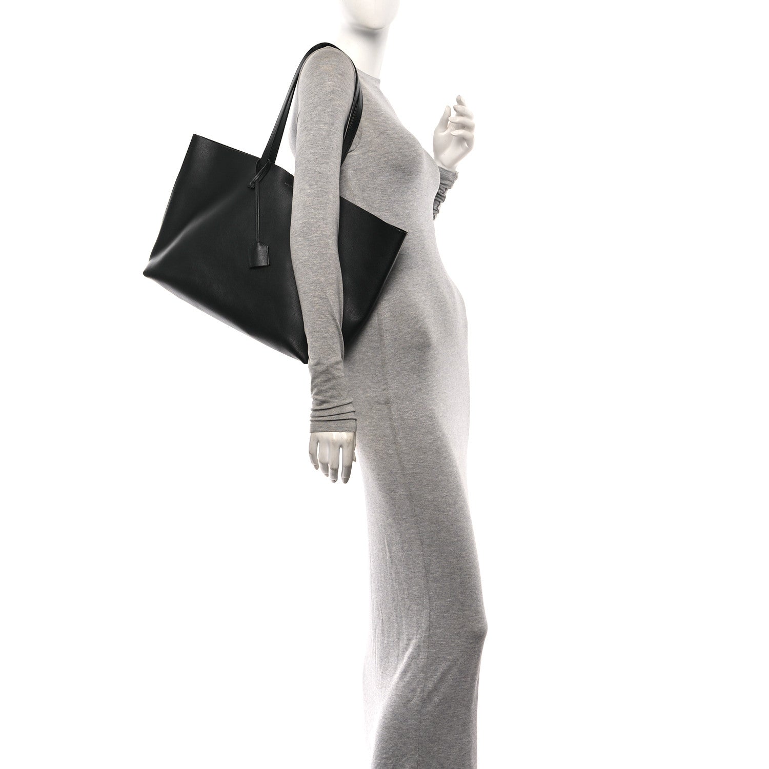 Saint Laurent Calfskin Large Shopping Tote Black 2 of 10