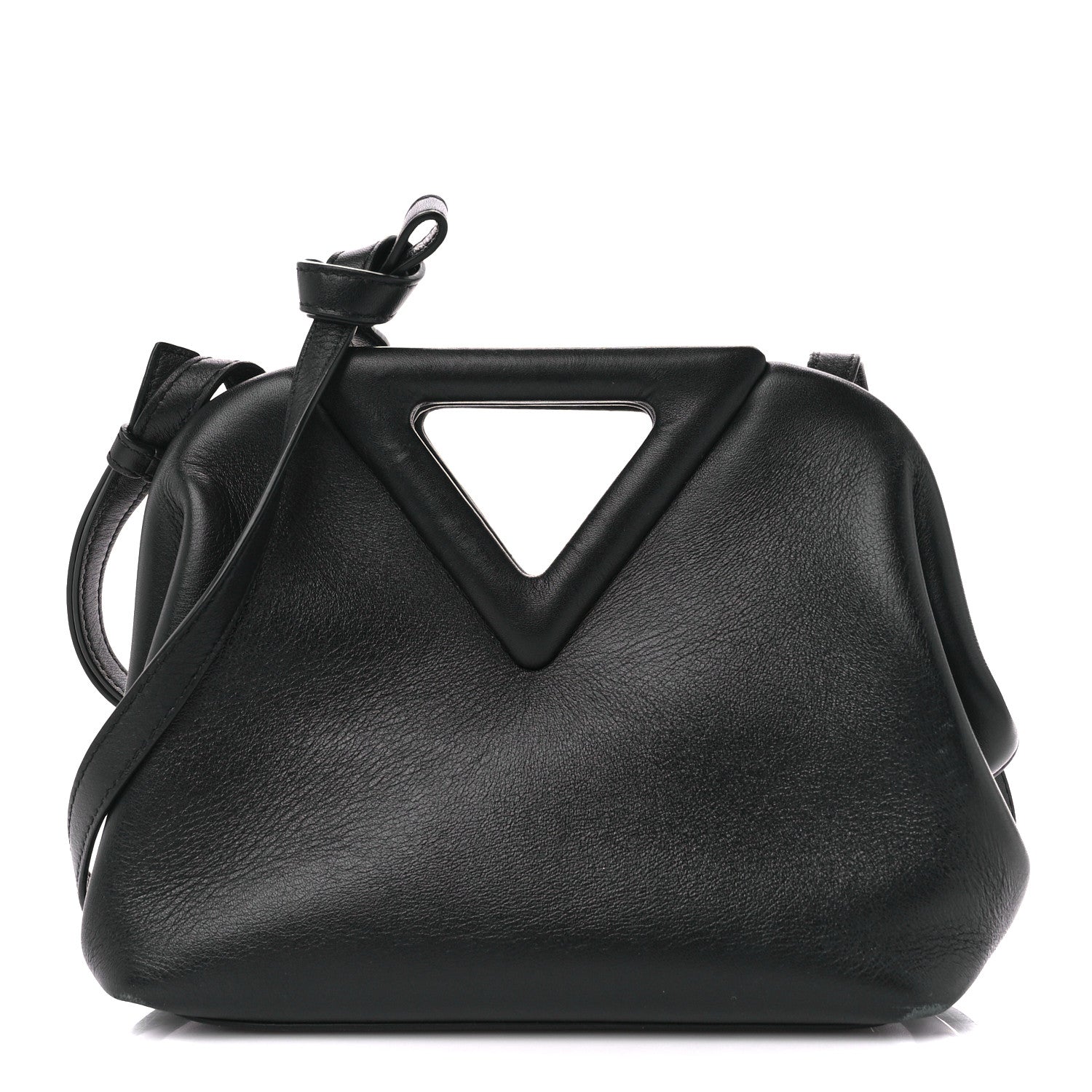 Bottega Veneta Calfskin Small The Point Triangle Bag Black 1 of 9