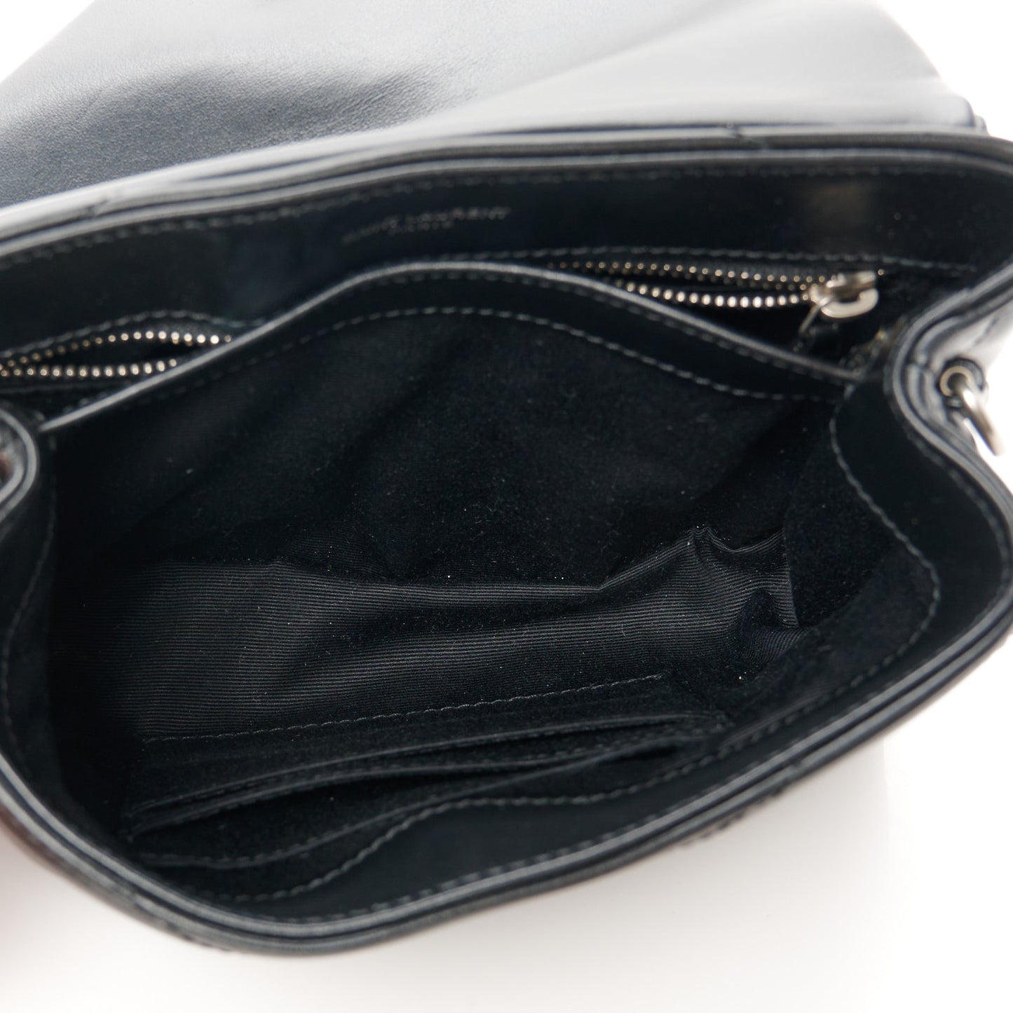 Calfskin Y Quilted Monogram Toy Loulou Crossbody Bag Black