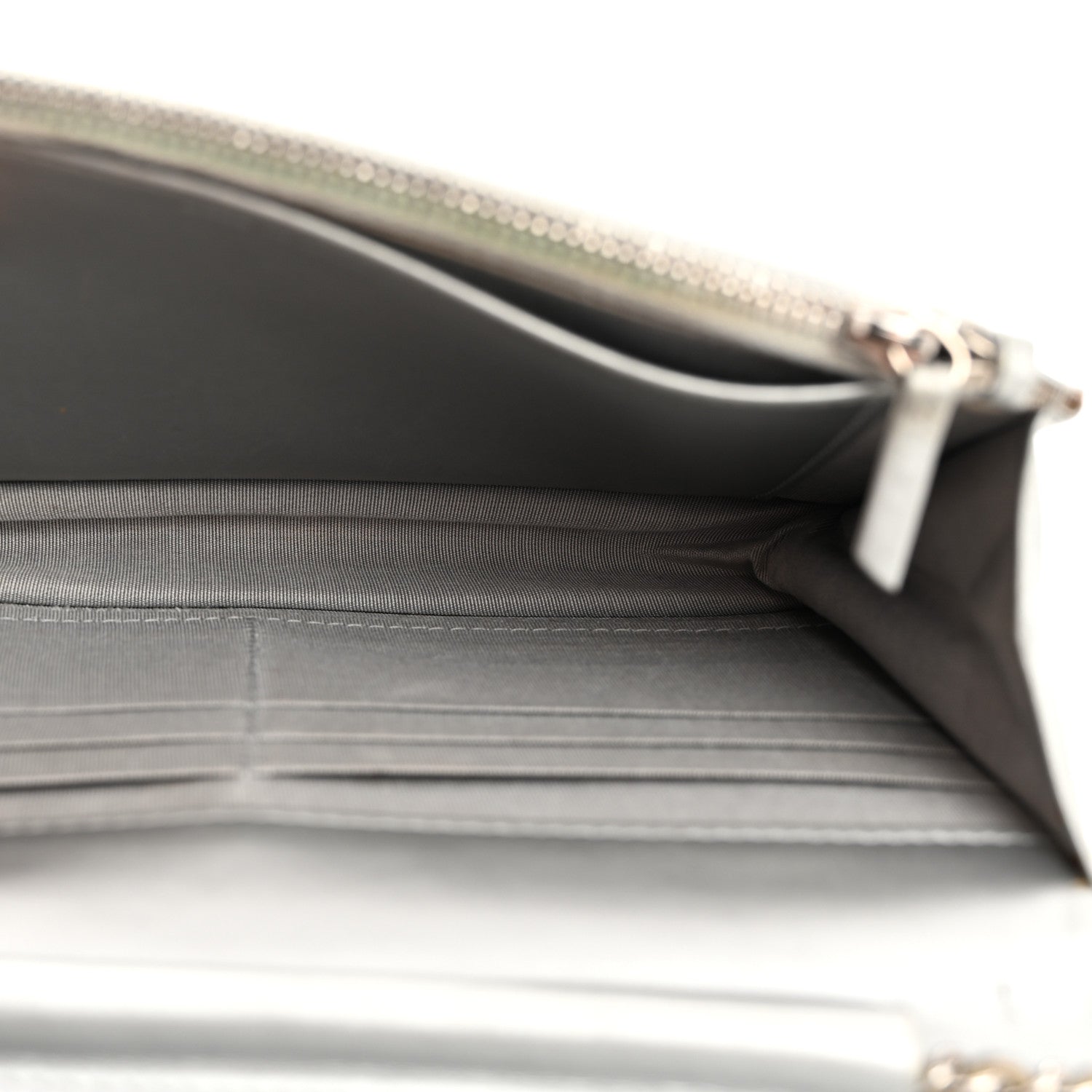 Chanel Patent Quilted Golden Class Wallet on Chain WOC Silver 5 of 12