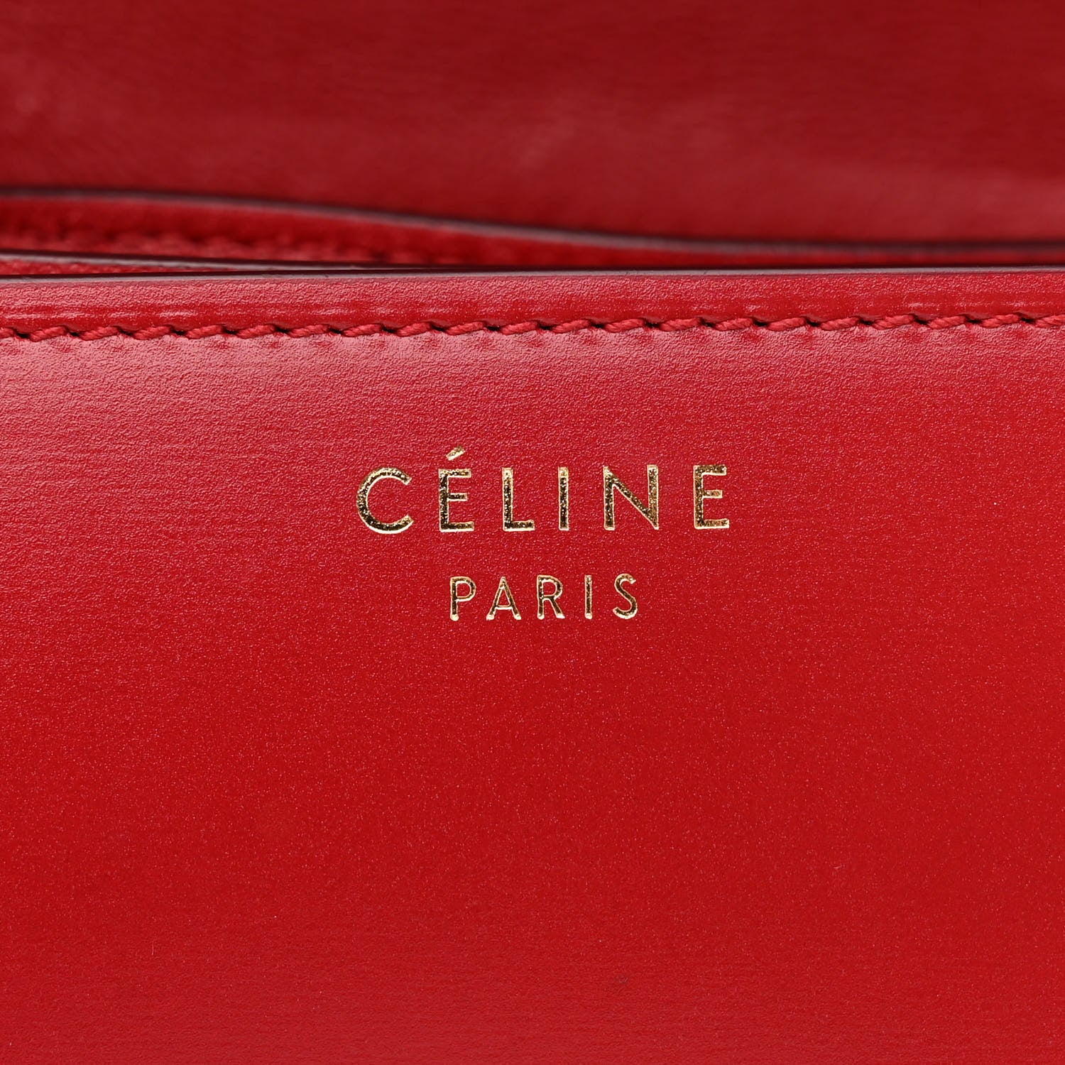 Celine Box Calfskin Small Classic Box Flap Bag Red 6 of 11