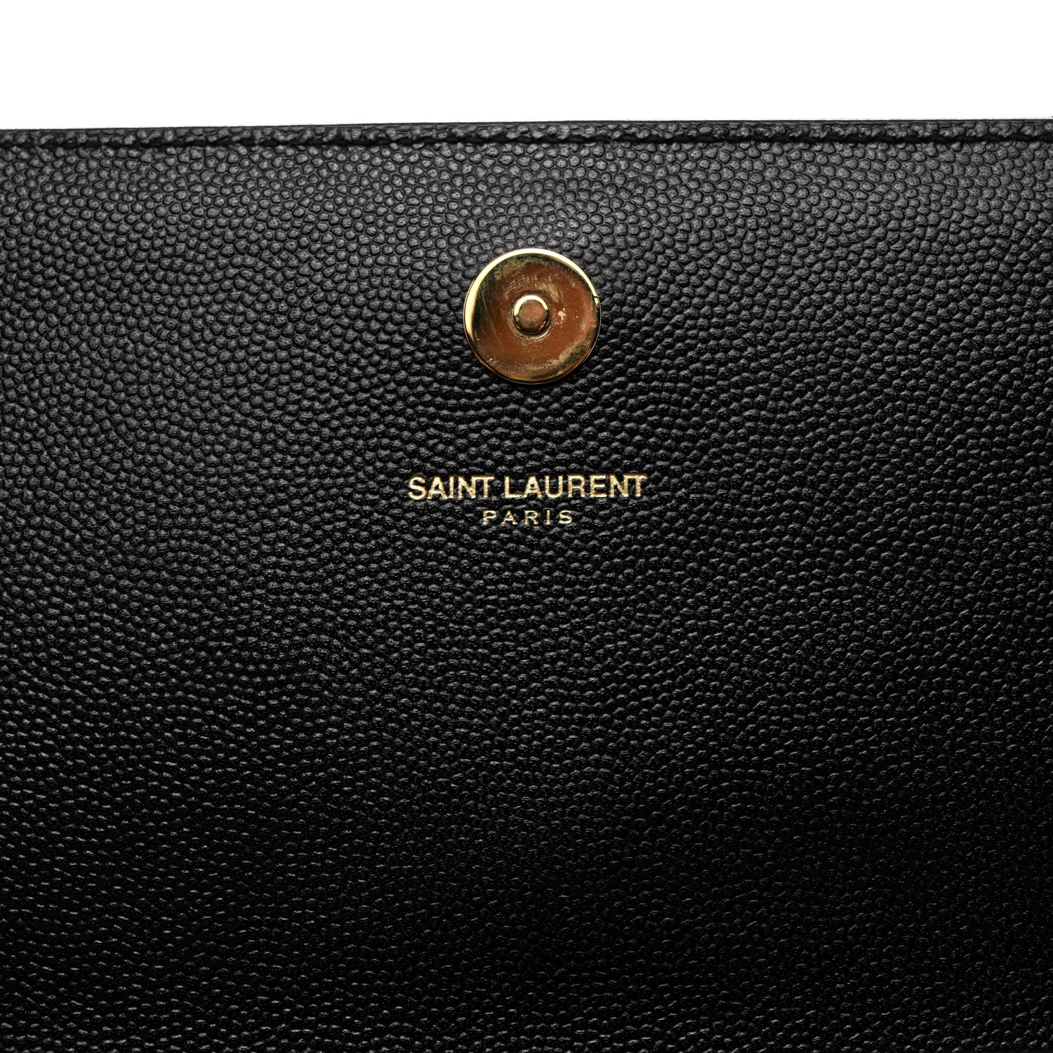 Saint Laurent Grain De Poudre Monogram Cassandre Clutch Black 6 of 9