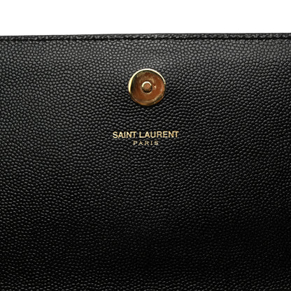 Saint Laurent Grain De Poudre Monogram Cassandre Clutch Black 6 of 9