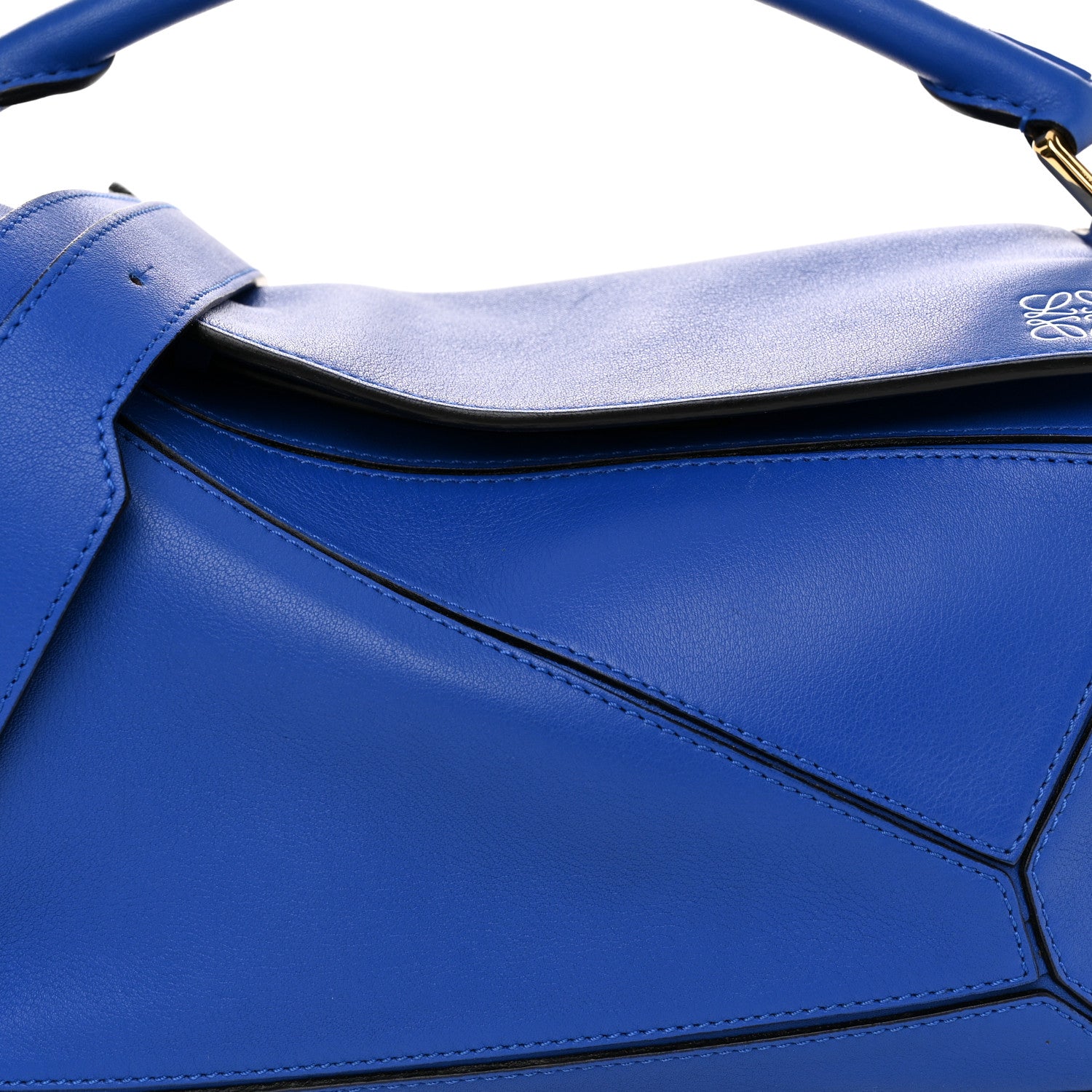 Loewe Calfskin Small Puzzle Bag Electric Blue 8 of 10