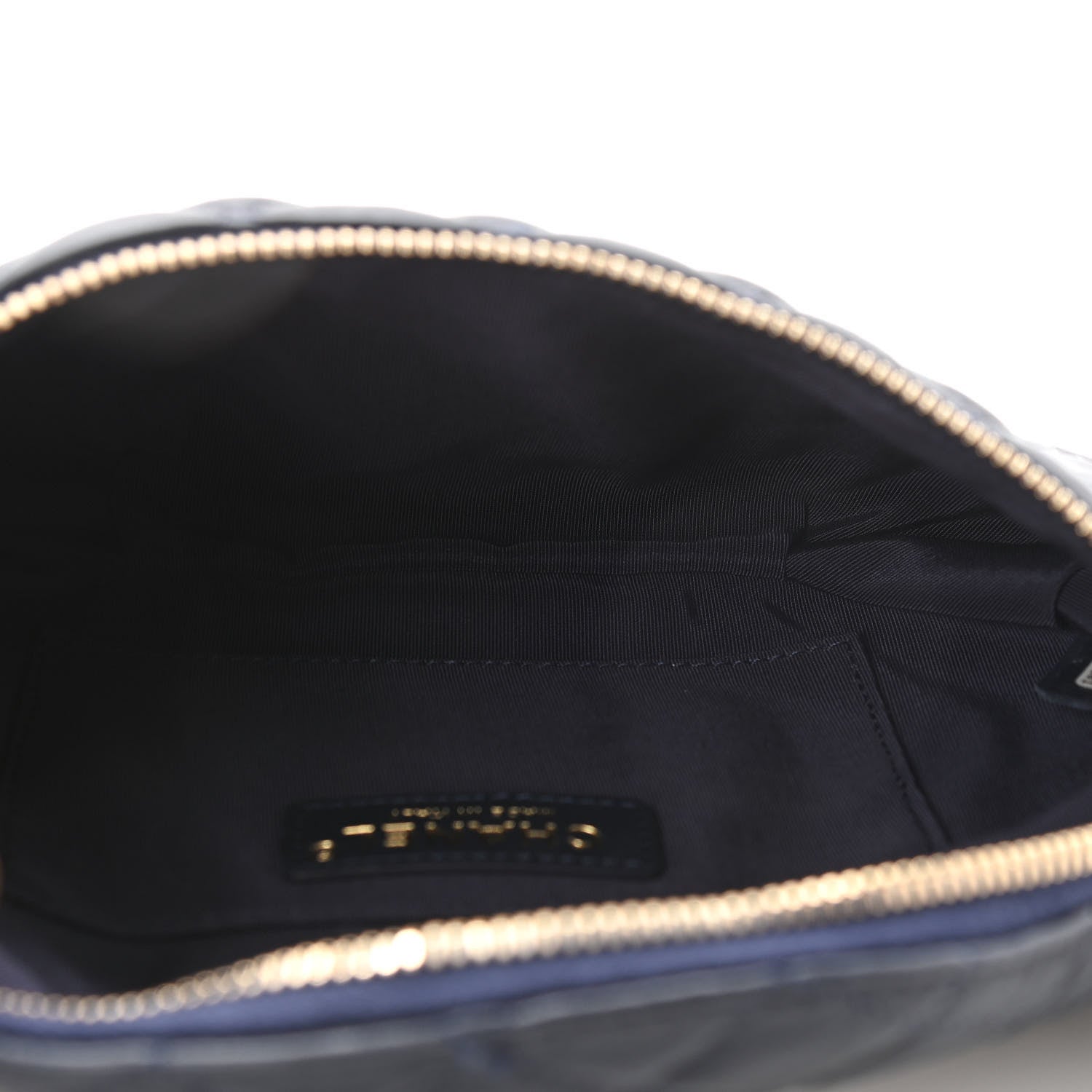 Chanel Calfskin Quilted Banane Waist Bag Fanny Pack Navy Blue 5 of 16