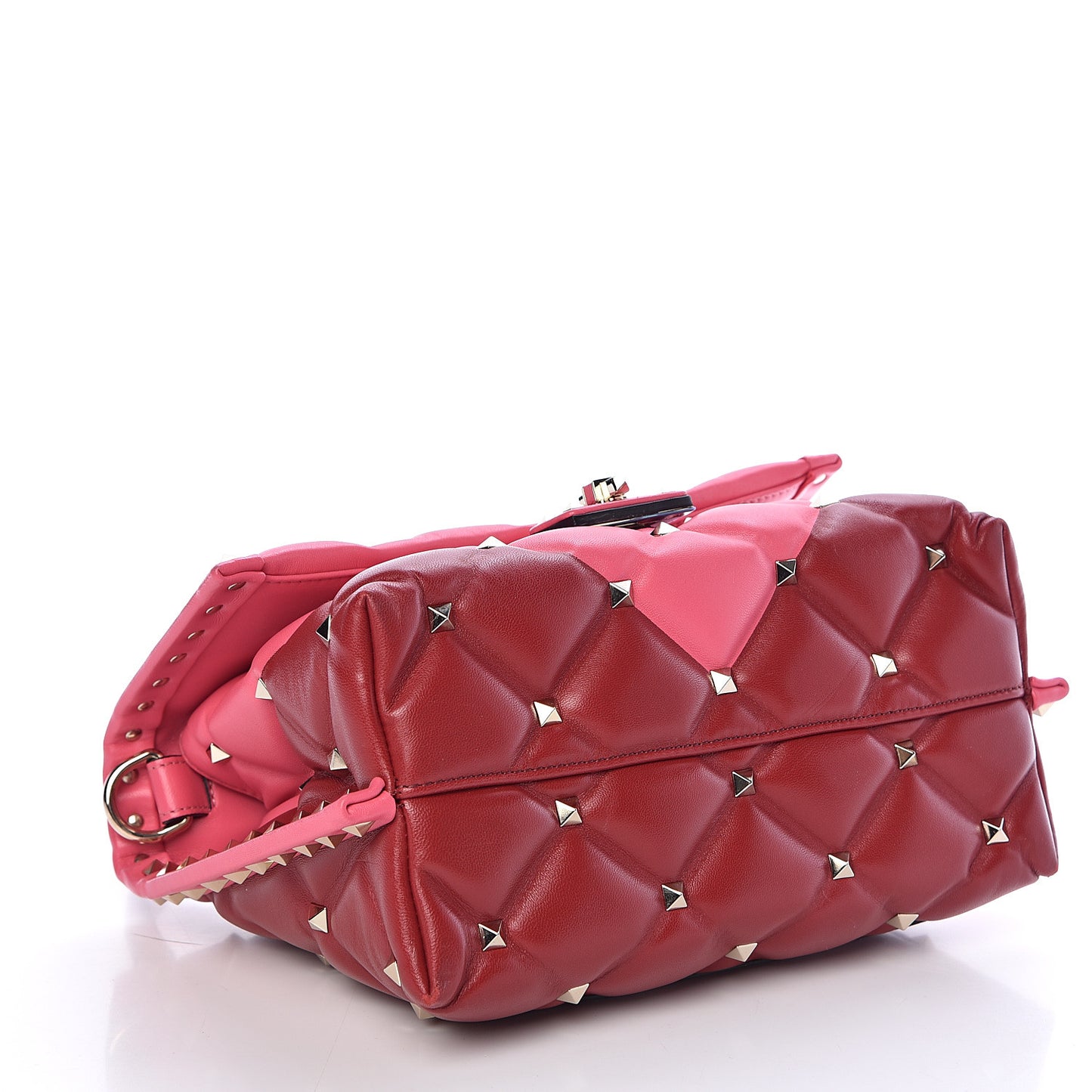 Nappa Medium Candystud Top Handle Bag Rosso Valentino Shadow Pink