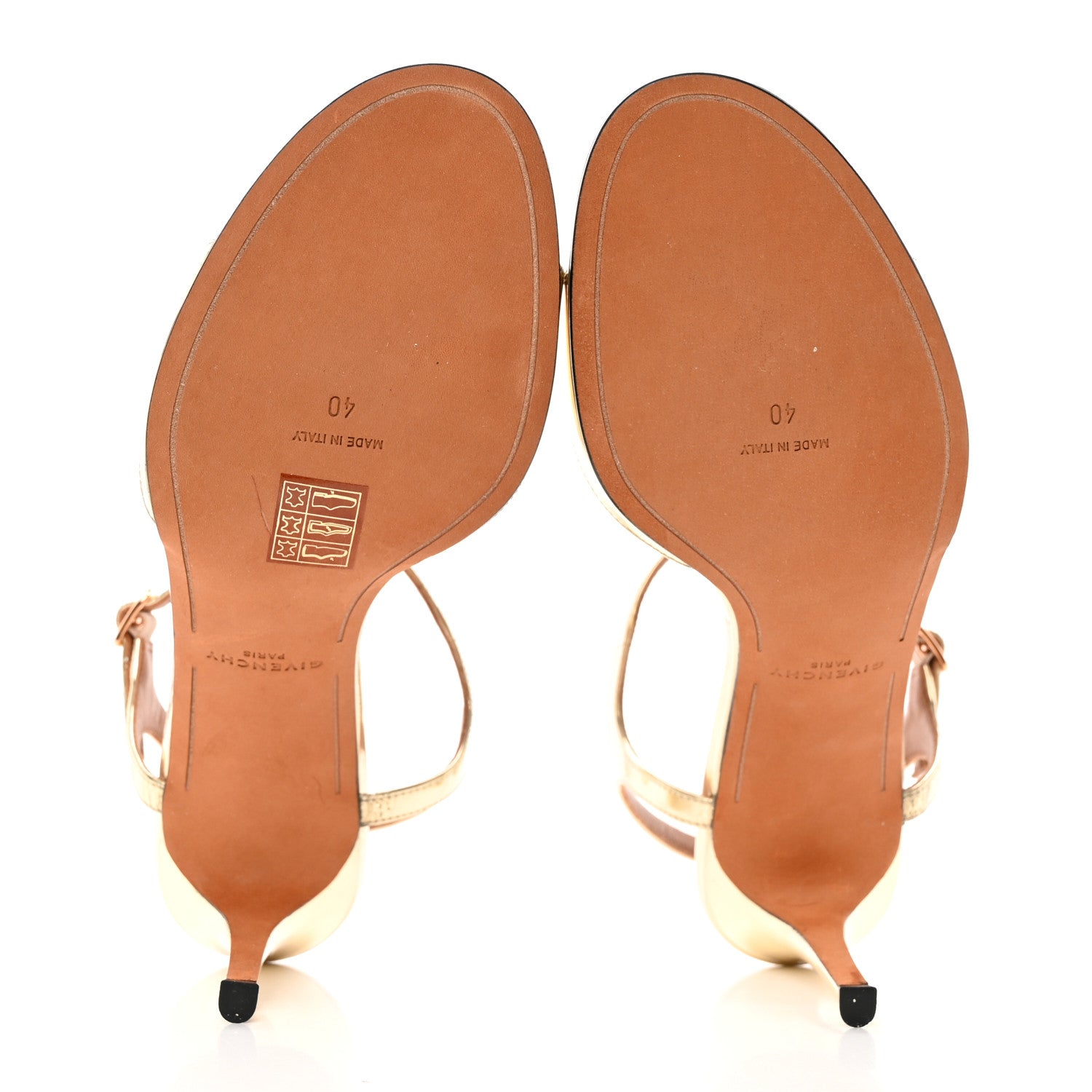 Givenchy Metallic Nappa Ankle Strap Sandals 40 Gold 5 of 21