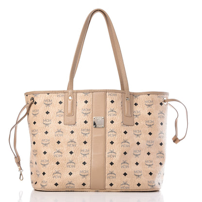MCM Visetos Medium Liz Reversible Shopper Tote Beige 4 of 10