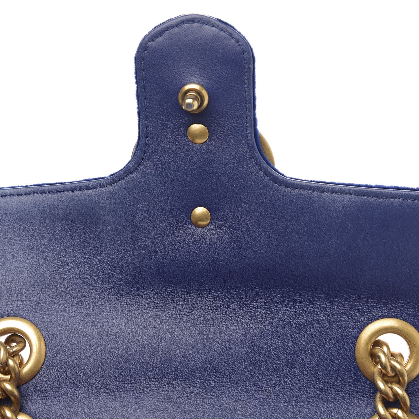 Velvet Matelasse Mini GG Marmont Shoulder Bag Cobalt Blue