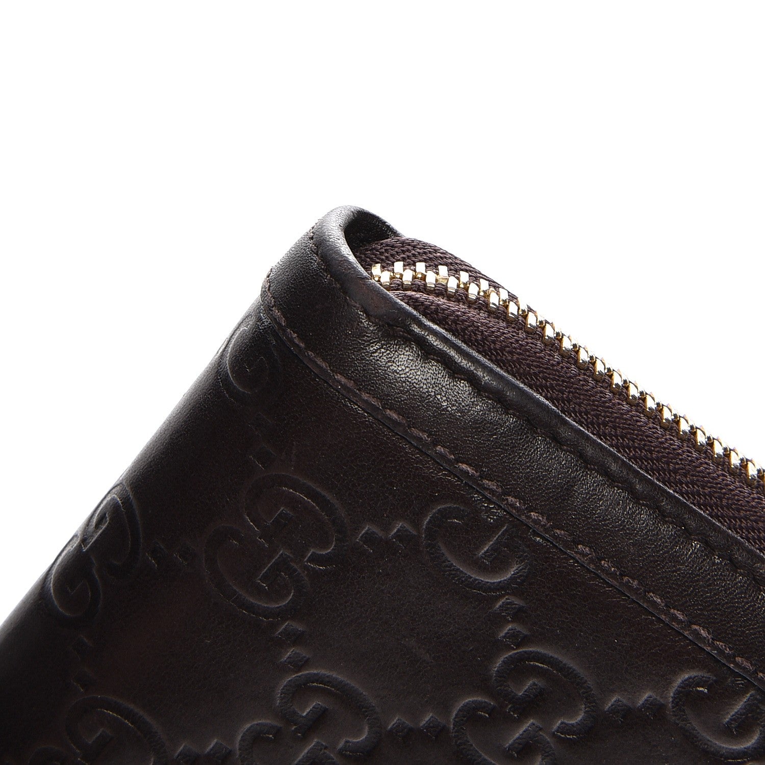 Gucci Guccissima Sukey Zip Around Wallet Dark Brown 10 of 20