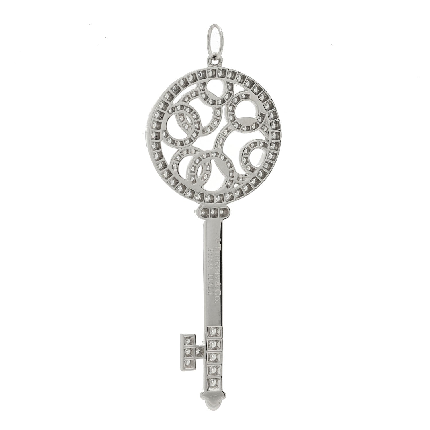 Tiffany Platinum Diamond Bubbles Key Pendant 4 of 5