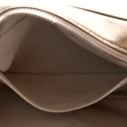 Gucci Metallic Sakai Be Green Calfskin Diagonal Stitched Small Blondie Shoulder Bag Golden Beige 6 of 13