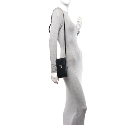 Saint Laurent Calfskin Phone Holder Crossbody Black 2 of 10